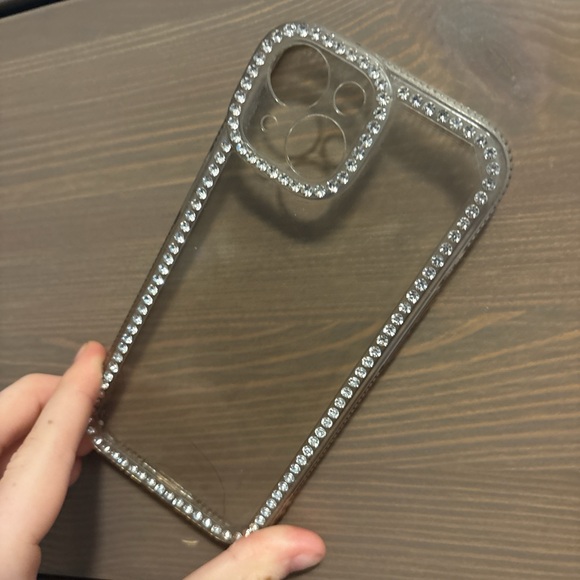 SHEIN Clear Rhinestone Phone Case - Picture 1 of 1